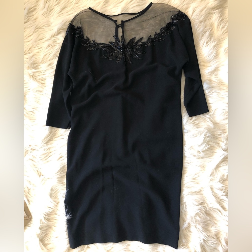 Beaded mesh black dress Carleto Alfaro